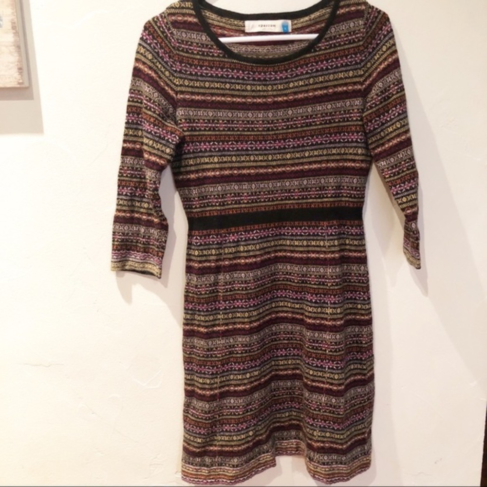 Sparrow | Aztec long sleeve sweater dress